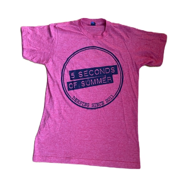 5 Seconds Of Summer band concert short sleeve tee red Small - Picture 2 of 8